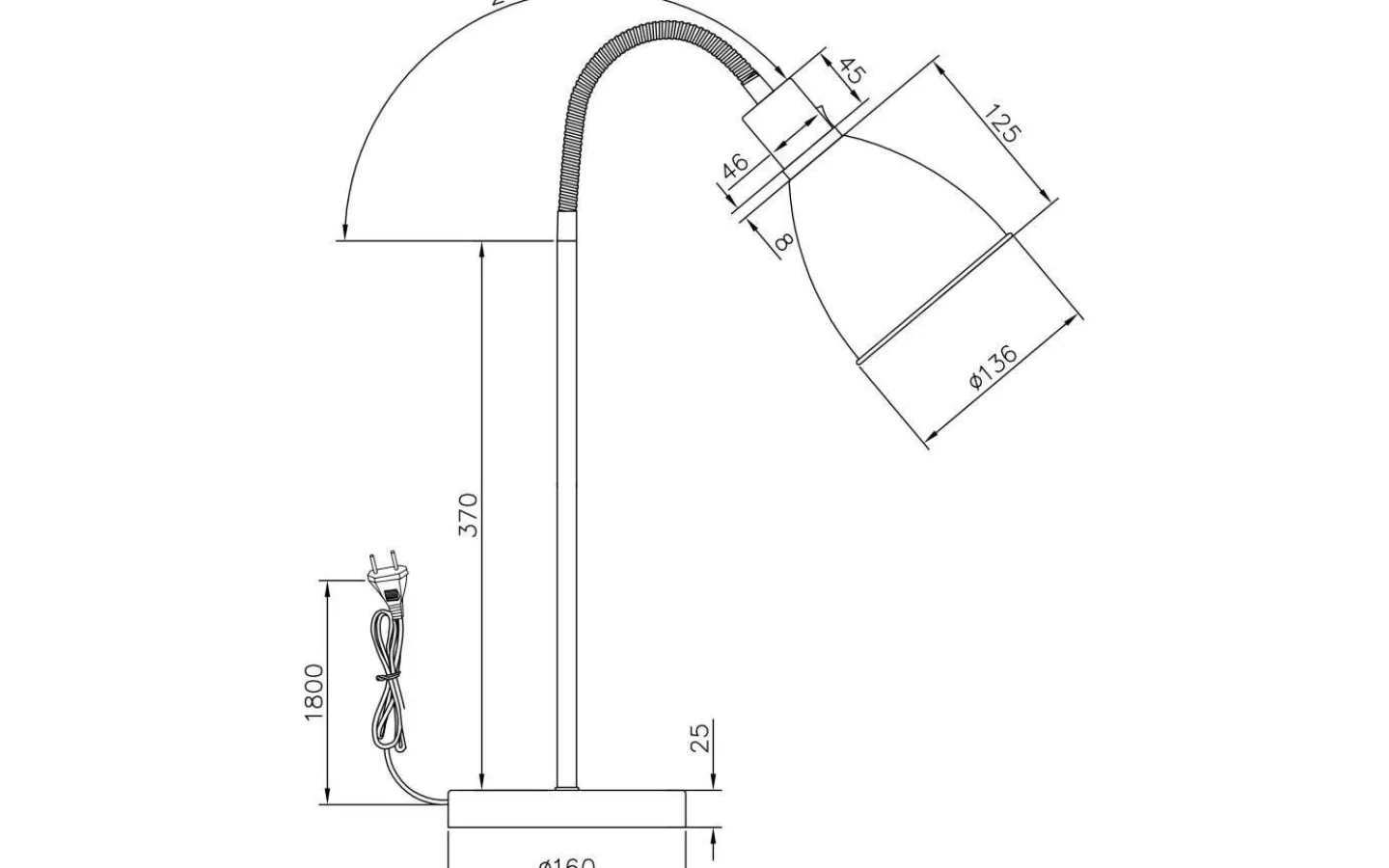 Skrivbordslampor < Aneta Idre Skrivbordslampa 52cm Vit