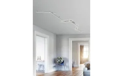 Plafonder-Trio Lighting Indira Plafond LED 345cm borstat stål