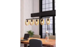 Kök & Matplats|Avlånga Taklampor-Eglo Ipsden Taklampa 101cm 5L Svart