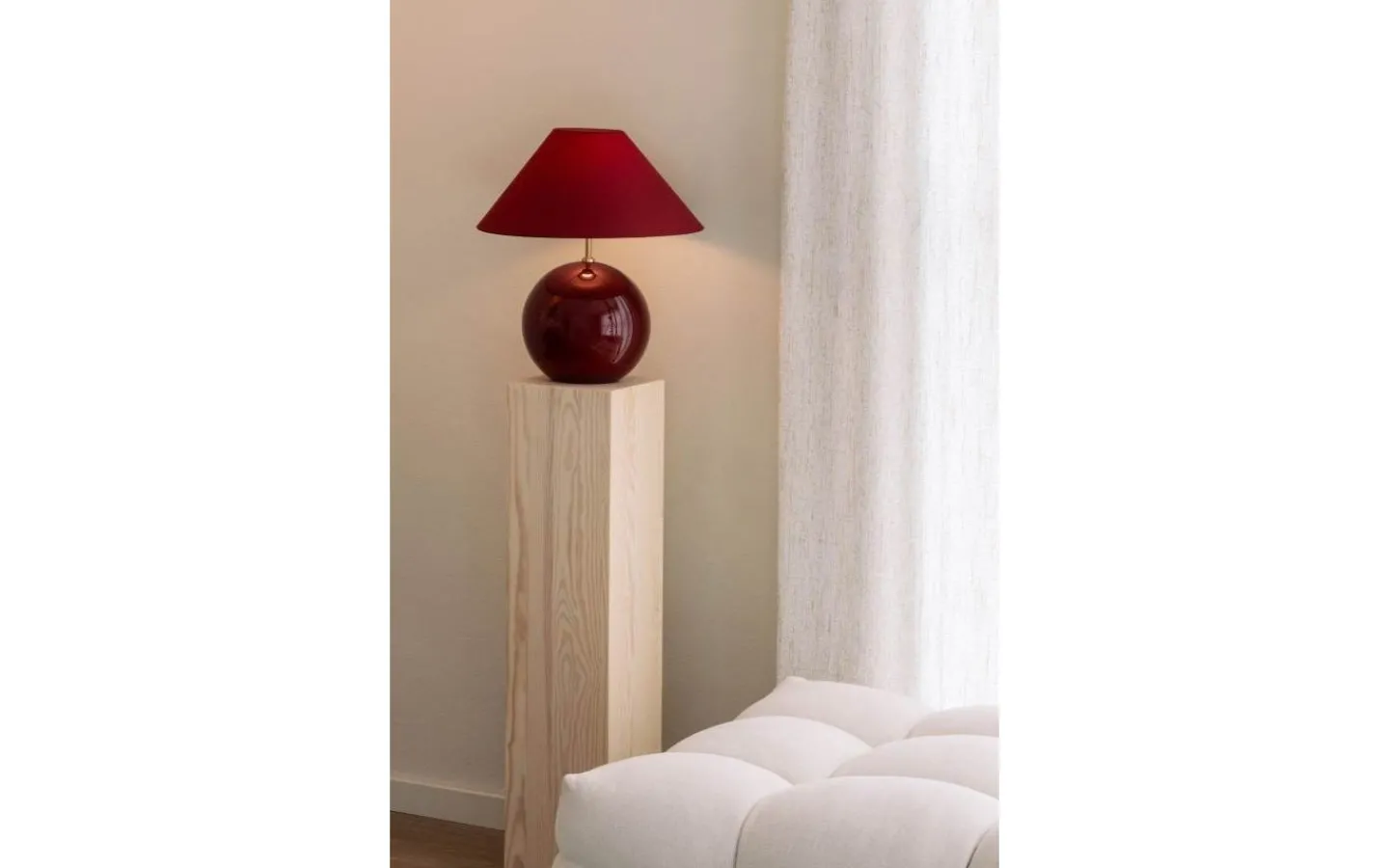 Bordslampor-Globen Lighting Iris Bordslampa 39cm Burgundy