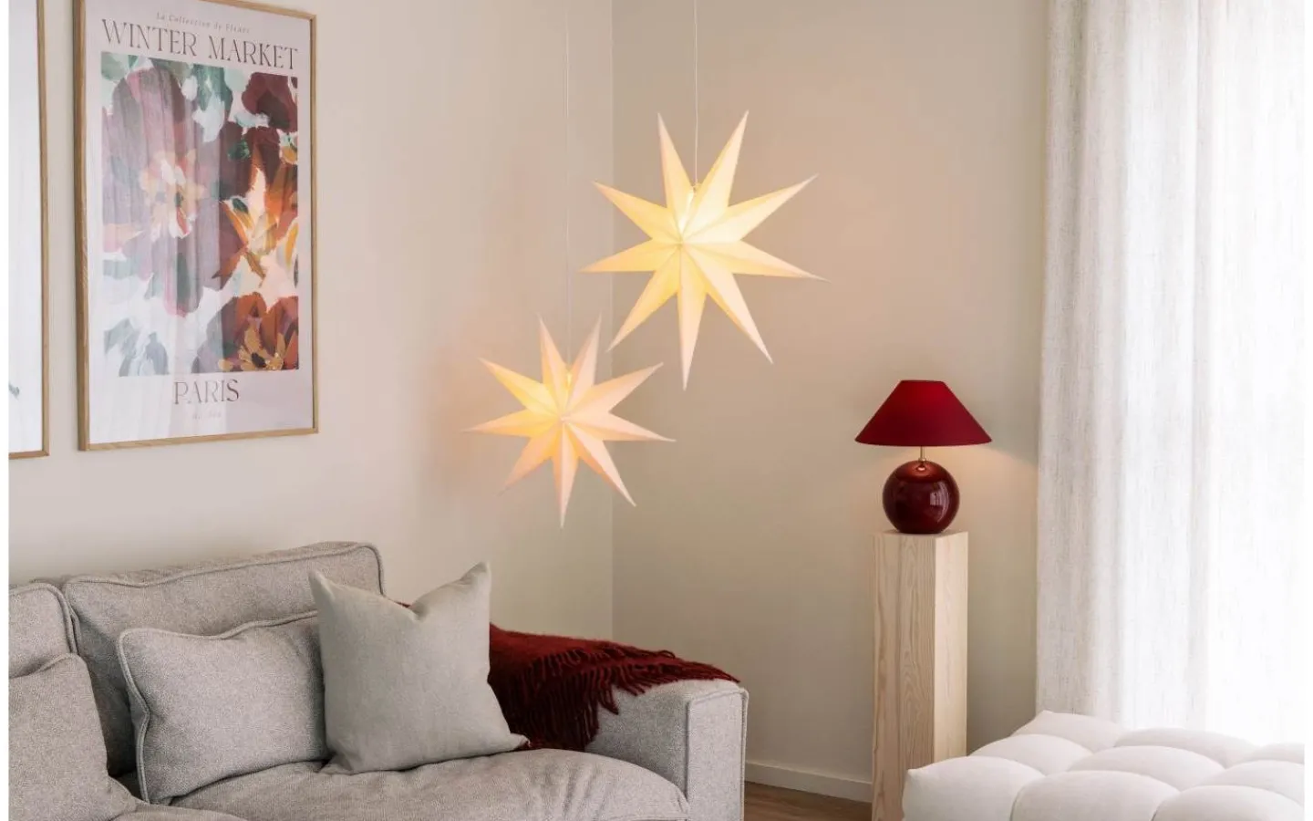 Bordslampor-Globen Lighting Iris Bordslampa 39cm Burgundy