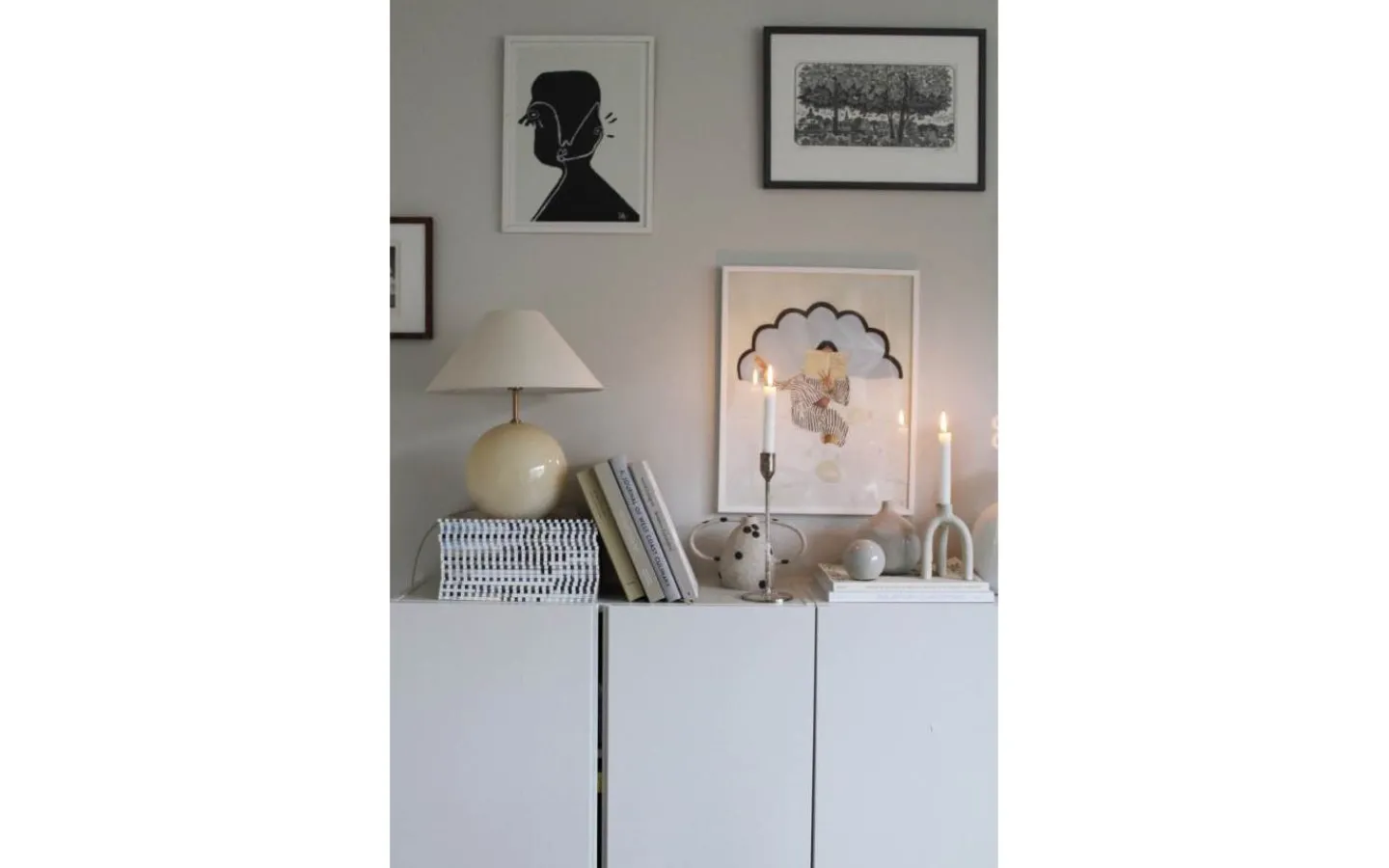 Bordslampor < Globen Lighting Iris Bordslampa 39cm Creme