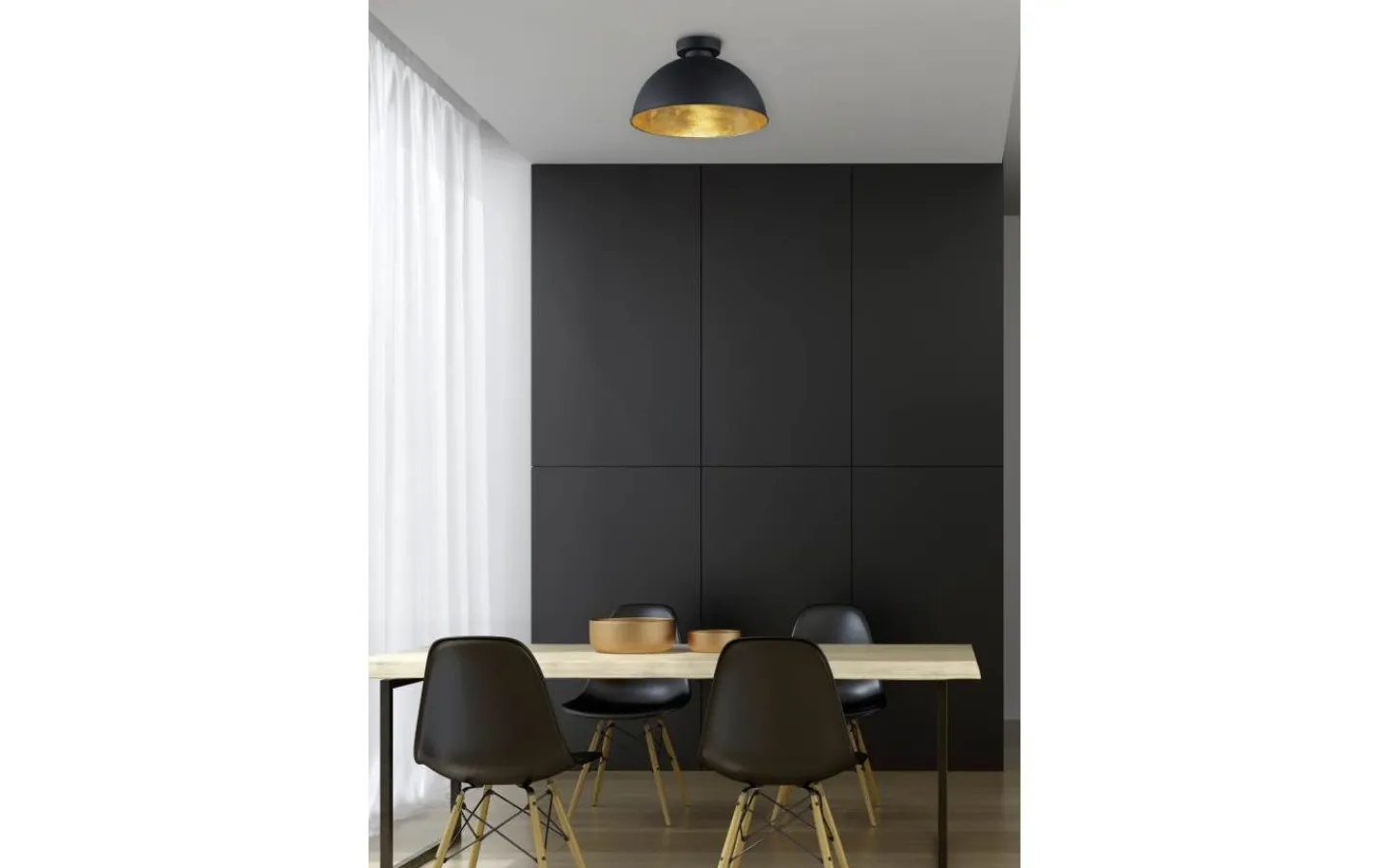 Plafonder < Reality Jimmy Plafond E27 svart/guld