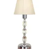 Sovrum|Bordslampor-Aneta Johanna Bordslampa 34cm Krom/Vit
