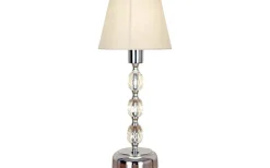 Sovrum|Bordslampor-Aneta Johanna Bordslampa 34cm Krom/Vit