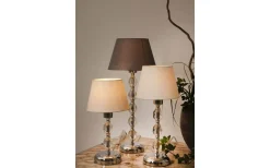 Sovrum|Bordslampor-Aneta Johanna Bordslampa 34cm Krom/Vit
