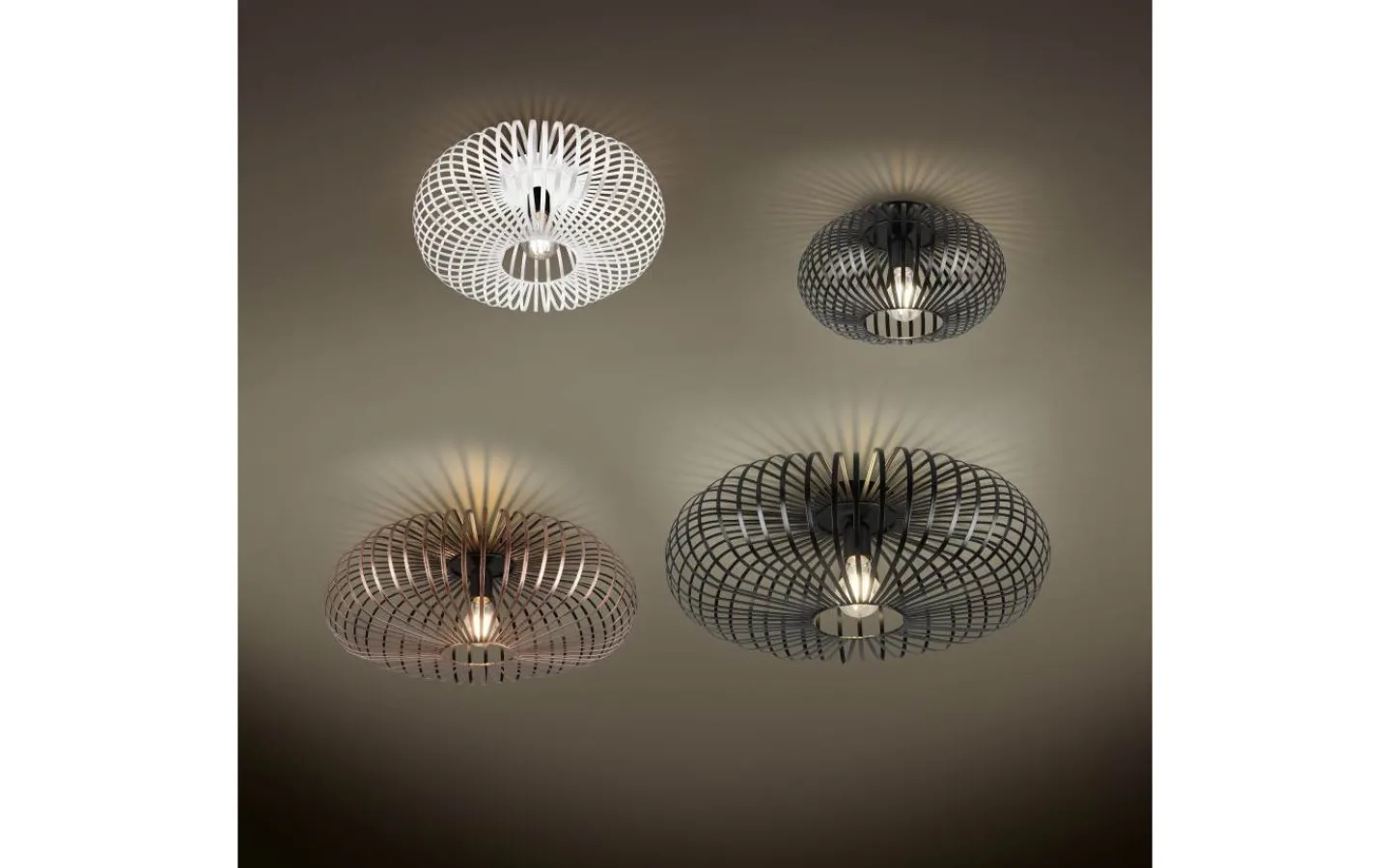 Plafonder-Trio Lighting Johann Plafond 50cm E27 mattsvart