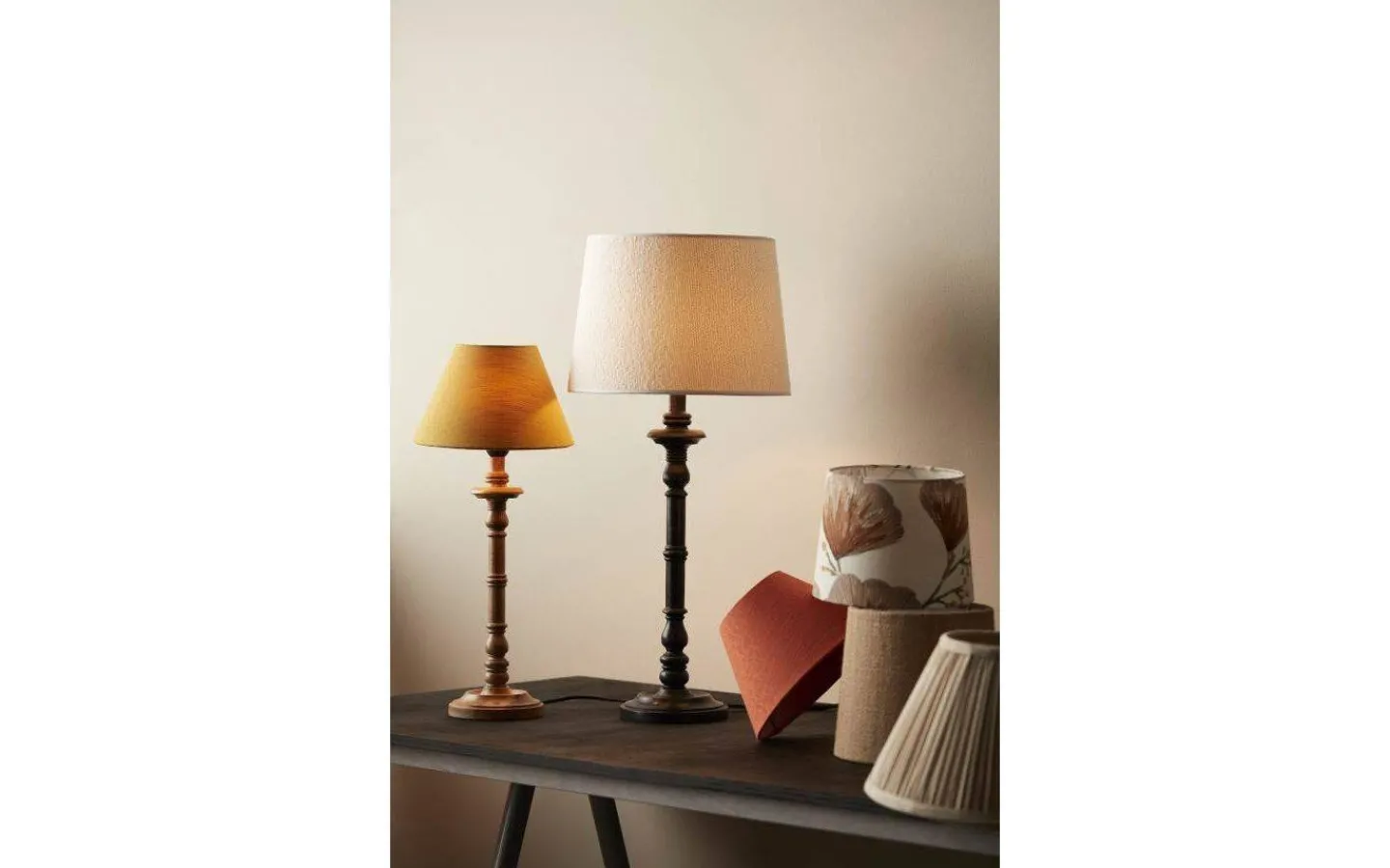 Lampfötter-PR Home Joy Lampfot 50cm Svartbrun