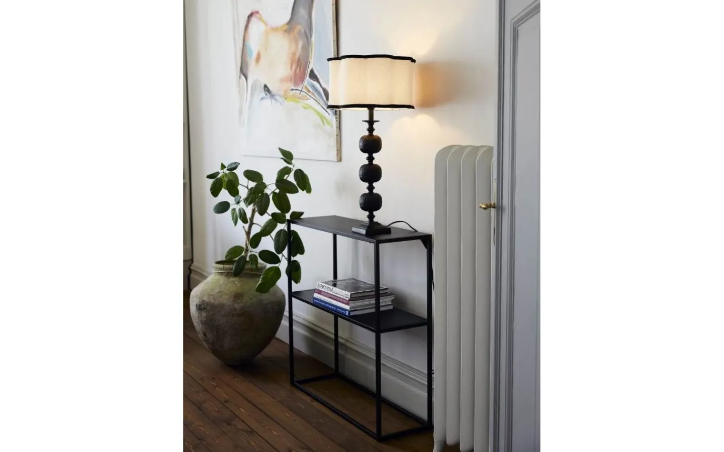 Enfärgade Runda Lampskärmar|Takskärmar-PR Home Judy Lampskärm/Takskärm Ø35cm Natur/Svart