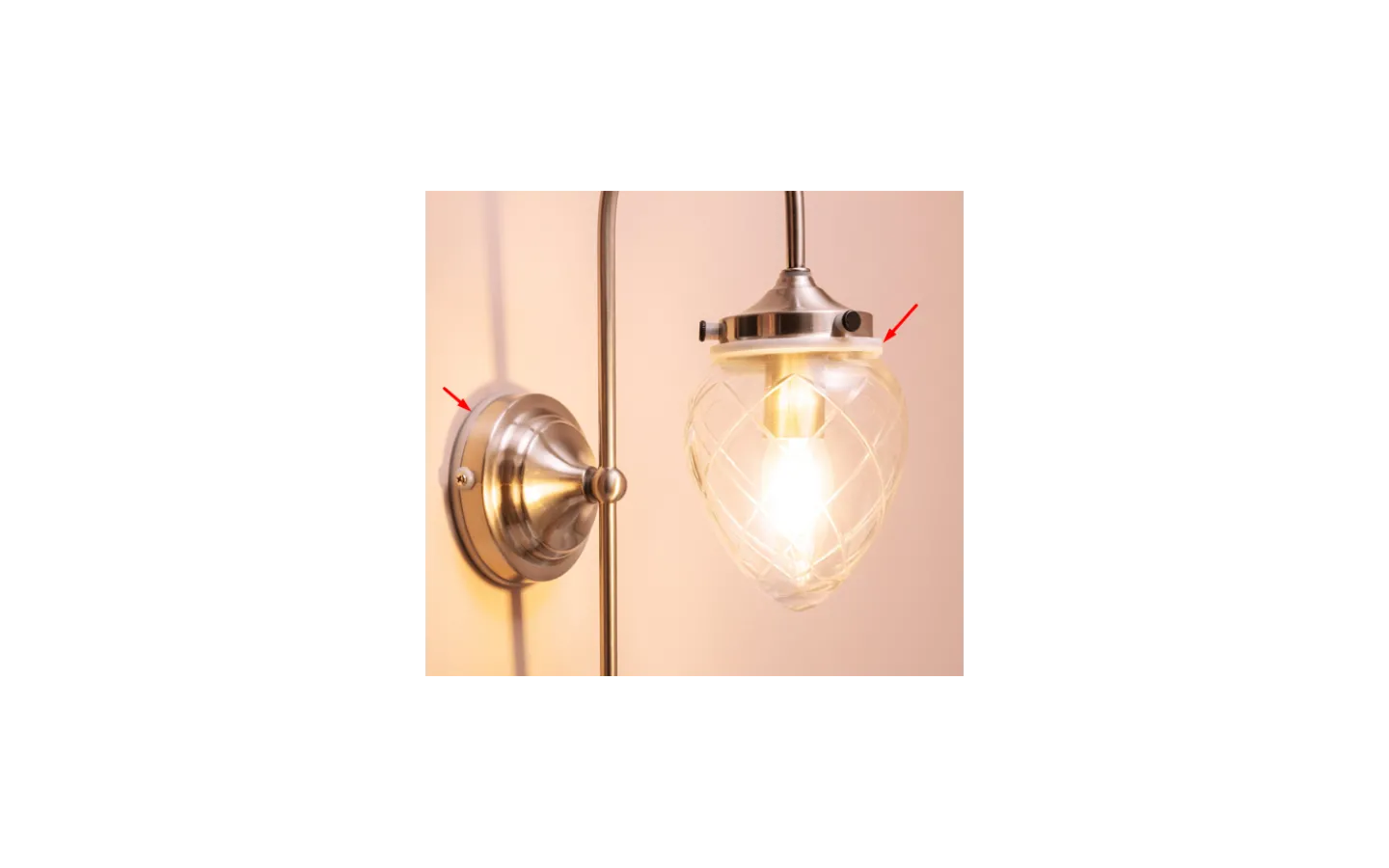 Badrumslampor Vägg < Globen Lighting Juni Vägglampa Antikstål/Klar IP44