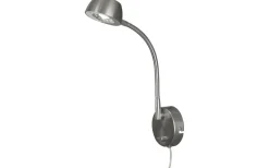Sovrum|Läslampor-Aneta Juno Vägglampa LED 5W 3000K Stål