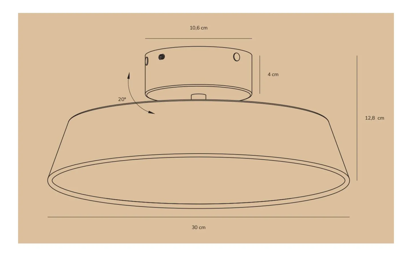 Hall & Trappa|Plafonder-Design for the people Kaito 2 Plafond 30cm LED 3000K 10,5W Grå
