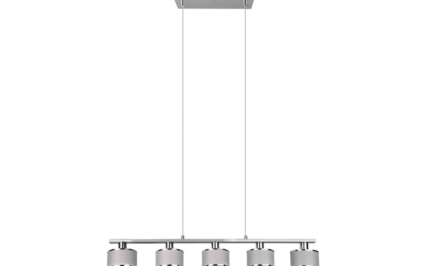 Avlånga Taklampor-Trio Lighting Kaprun Takpendel 5-delad E14 krom/grå