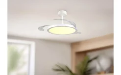 Takfläktar < Reality Kasfjord Takfläkt 107cm LED matt vit stjärnljus