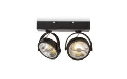 Avlånga Takspotlights|Takspot Med 2 Lampor-Rendl Kelly II Takspotlight Svart LED 2x12W 3000K