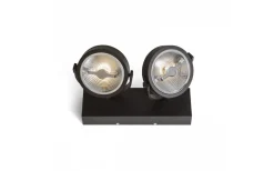 Avlånga Takspotlights|Takspot Med 2 Lampor-Rendl Kelly II Takspotlight Svart LED 2x12W 3000K