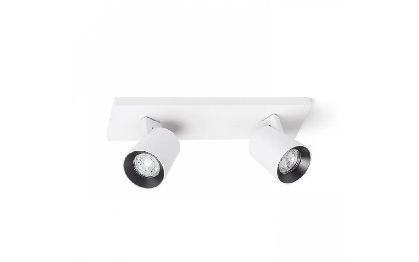 Takspot Med 2 Lampor < Rendl Kenny II Takspotlight 31cm Vit/Svart