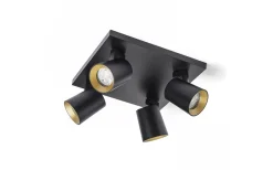 Takspot Med Minst 4 Lampor < Rendl Kenny LV Takspotlight 24cm Svart/Guld