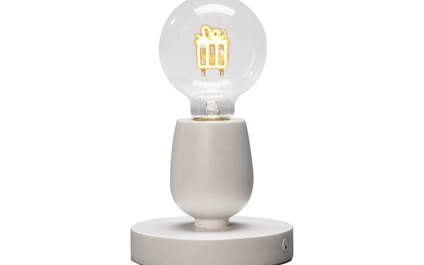 Inomhusdekorationer Batteri|Bordslampor-Konstsmide Klapp Batteridriven Bordslampa LED 19,5cm Vit