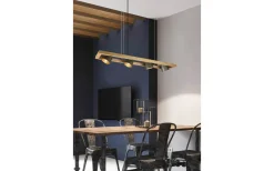 Avlånga Taklampor-Trio Lighting Klockpendel 4-delad E14 antik stål