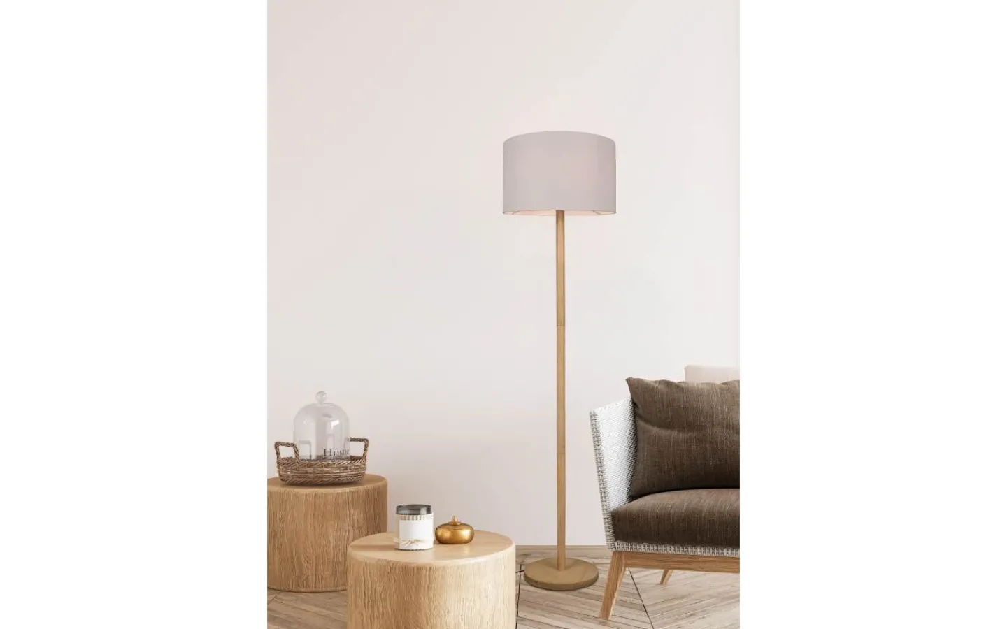 Golvlampor < Trio Lighting Korba Golvlampa E27 vit