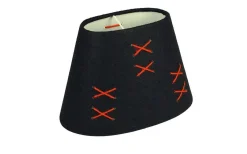Ovala Lampskärmar < Oriva Kors Lampskärm Oval 22cm Svart/Röd