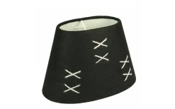 Ovala Lampskärmar-Oriva Kors Lampskärm Oval 22cm Svart/Vit