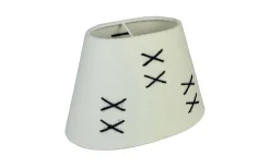 Ovala Lampskärmar-Oriva Kors Lampskärm Oval 22cm Vit/Svart