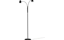 Golvläslampor-ArmaturHantverk Koster Golvlampa 2L 140cm Svart