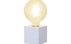 Vardagsrum|Bordslampor-Star Trading Kub Bordslampa E27 9cm Vit
