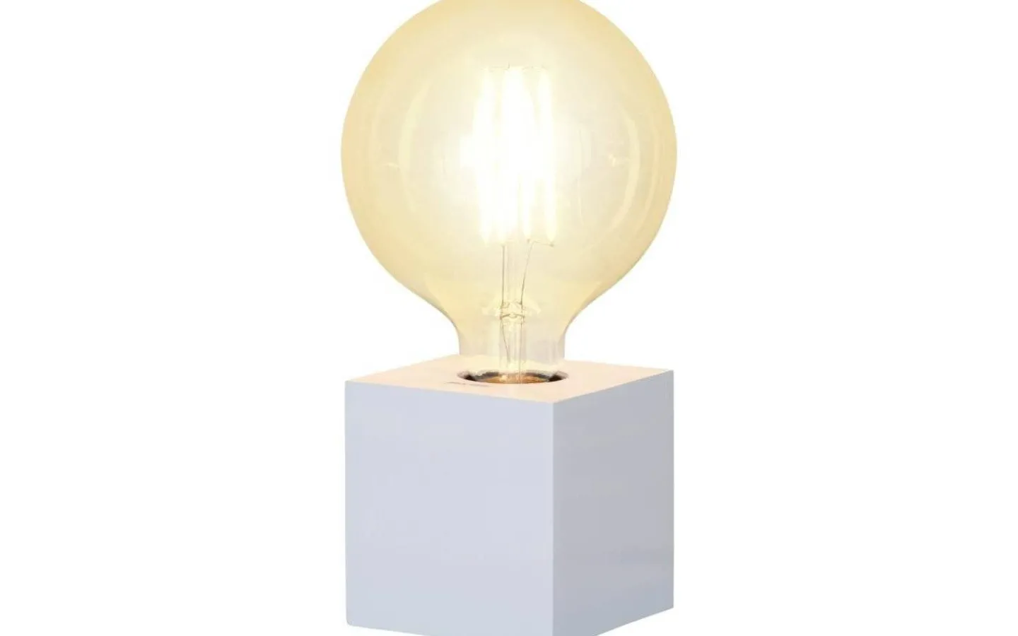 Vardagsrum|Bordslampor-Star Trading Kub Bordslampa E27 9cm Vit