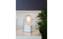 Vardagsrum|Bordslampor-Star Trading Kub Bordslampa E27 9cm Vit