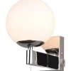 Badrumslampor Vägg-Trio Lighting Kula H2O Vägglampa 1-del E14 krom IP44