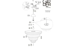 Vardagsrum|Hall & Trappa-Globen Lighting Kyoto Taklampa 60cm E27 Vit