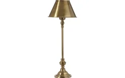 Vardagsrum|Bordslampor-PR Home Lampfot Andrea 43cm med skärm Classic Antikmässing