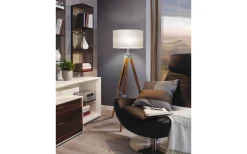 Golvlampor < Eglo Lantada Golvlampa 143cm Natur/Beige