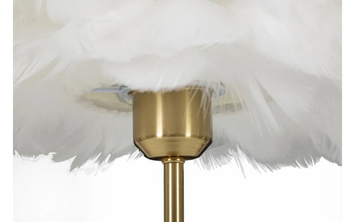 Bordslampor-Mauro Ferretti Largo Bordslampa Kullfjäder 50cm Vit/Guld