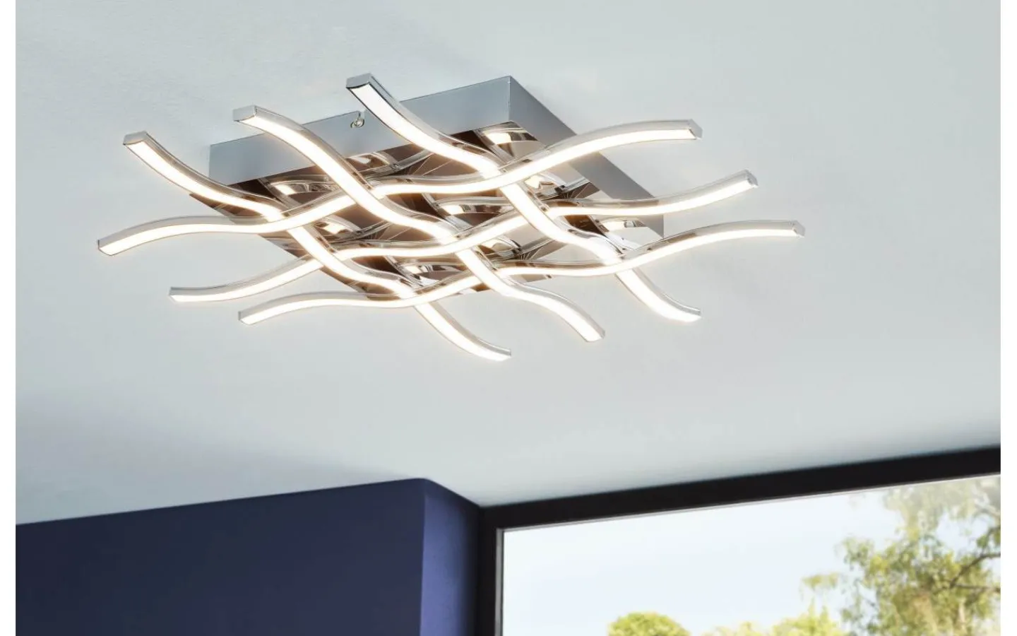 Plafonder < Eglo Lasana Plafond 50cm LED 3000K 36W Krom