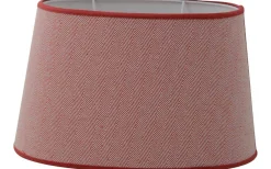Ovala Lampskärmar-Hallbergs Lauren Oval Lampskärm 25cm Röd