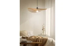 Stora Taklampor Ø50-69 Cm-Reality Laurine Taklampa 58cm E27 brun/pappersgarn