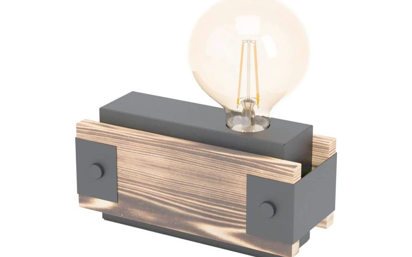Bordslampor < Eglo Layham Bordslampa 10cm Trä/Svart