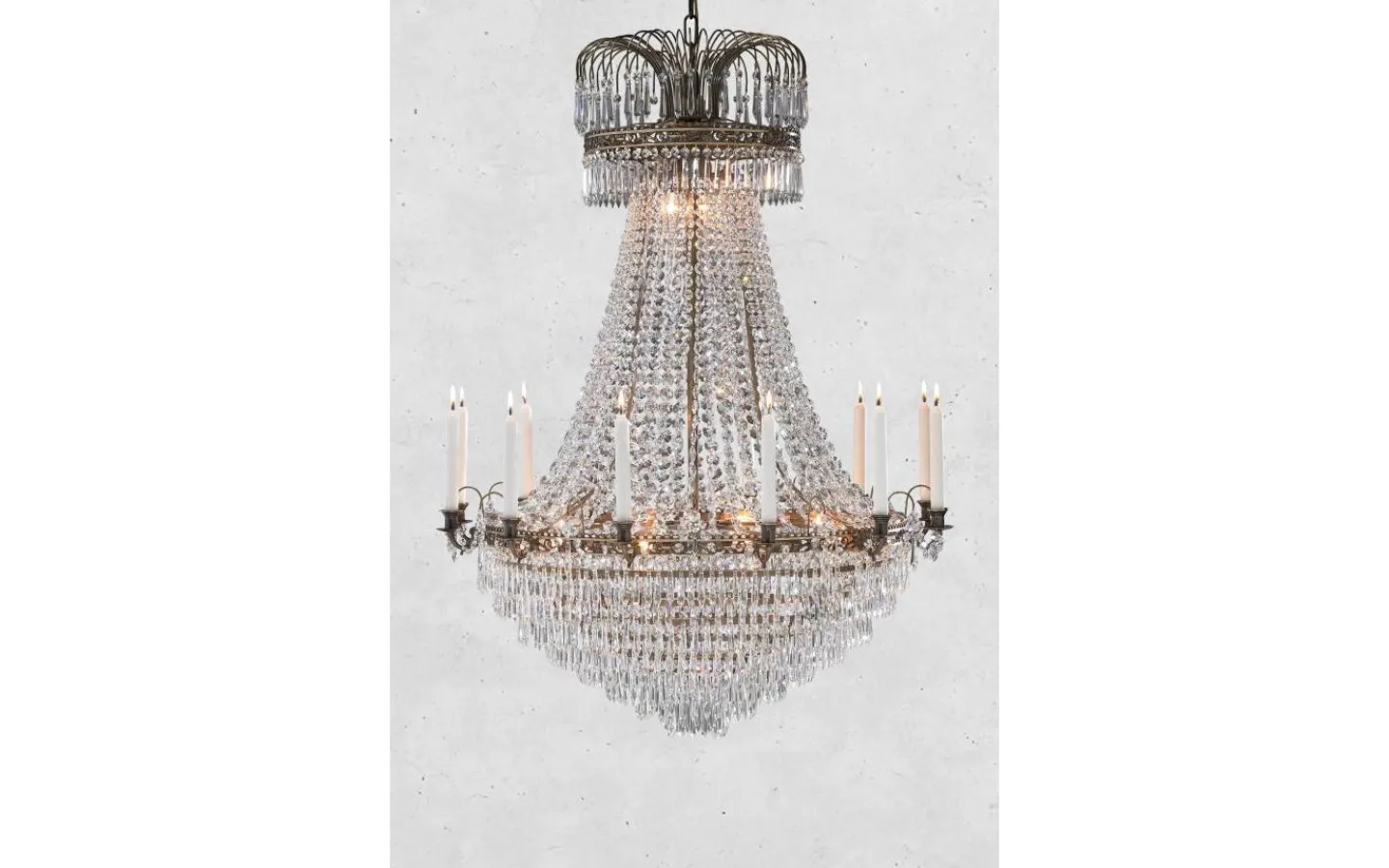 Kristallkronor-Markslojd Läckö Kristallkrona Antik 92cm 15xE14