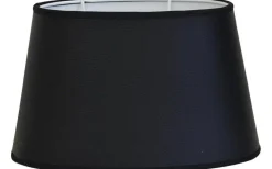 Ovala Lampskärmar-Hallbergs Leather Oval Lampskärm 20cm Svart