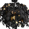 Plafonder-Reality Leavy Plafond 70cm 3xE14 mattsvart