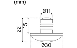 Minispotlights & Ledpuckar-Hidealite LED-Spot för Slang 16mm, 2700K 90lm 1,2W 350mA Vit