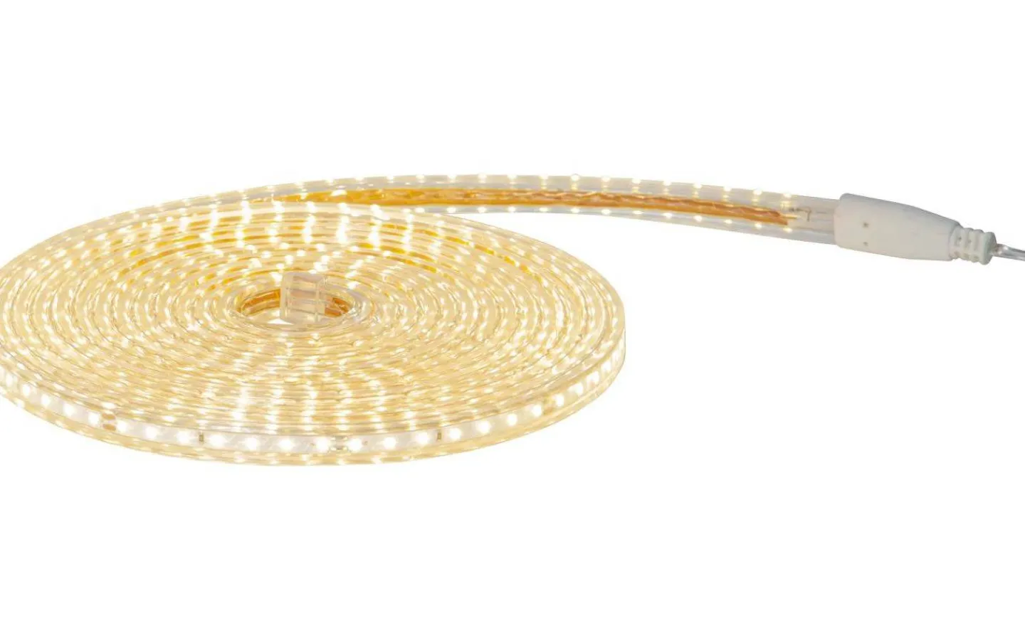 230V Led Slinga|230V Led Slinga-Star Trading LEDstrip Varmvit 8,3W 5m