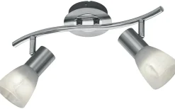 Takspot Med 2 Lampor-Trio Lighting Levisto Spotlight 2-delad E14 borstad stål