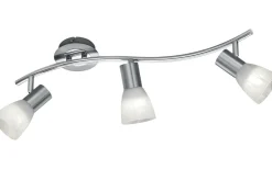 Avlånga Takspotlights|Takspot Med 3 Lampor-Trio Lighting Levisto Spotlight 3-delad E14 borstad stål