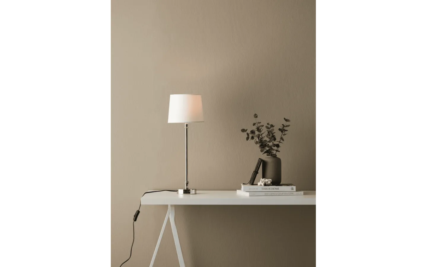 Bordslampor < PR Home Liam Bordslampa 56cm Krom/Vit