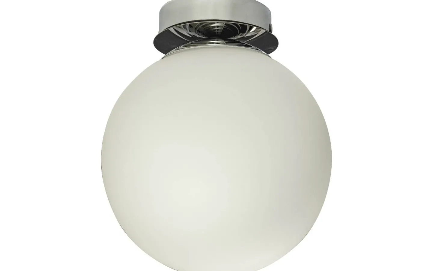 Badrumslampor Tak-Aneta Lido Plafond 20cm Krom/Opalvit IP23